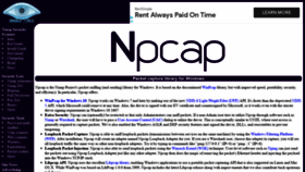 What Npcap.org website looked like in 2020 (3 years ago)
