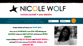 What Nicolewolf.com website looked like in 2020 (3 years ago)