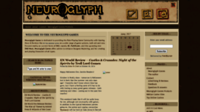 What Neuroglyphgames.com website looked like in 2020 (3 years ago)