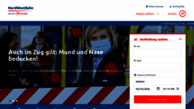 What Nordwestbahn.de website looked like in 2020 (3 years ago)