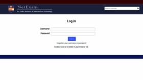 What Netexam.sliit.lk website looked like in 2020 (3 years ago)