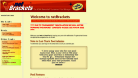 What Netbrackets.com website looked like in 2020 (3 years ago)