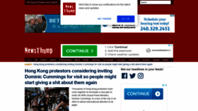 What Newsthump.com website looked like in 2020 (3 years ago)