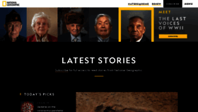 What Nationalgeographic.com website looked like in 2020 (3 years ago)