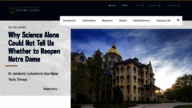 What Nd.edu website looked like in 2020 (3 years ago)
