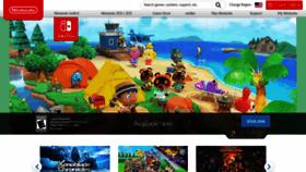 What Nintendo.com website looked like in 2020 (3 years ago)