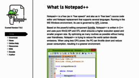 What Notepad-plus-plus.org website looked like in 2020 (3 years ago)