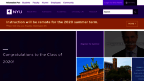 What Nyu.edu website looked like in 2020 (3 years ago)