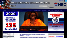 What Necliberia.org website looked like in 2020 (3 years ago)
