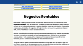 What Negociorentablehoy.com website looked like in 2020 (3 years ago)