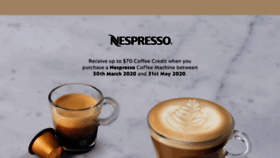 What Nespressopromotion.com.au website looked like in 2020 (3 years ago)