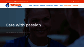 What Nursesgroup.co.uk website looked like in 2020 (3 years ago)