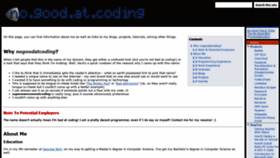 What Nogoodatcoding.com website looked like in 2020 (3 years ago)