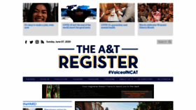 What Ncatregister.com website looked like in 2020 (3 years ago)
