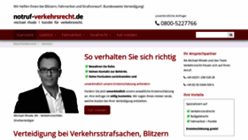 What Notruf-verkehrsrecht.de website looked like in 2020 (3 years ago)