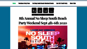 What Nosleepsouthbeach.com website looked like in 2020 (3 years ago)