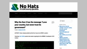 What Nohats.ca website looked like in 2020 (3 years ago)