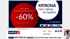 What Nowiny.pl website looked like in 2020 (3 years ago)