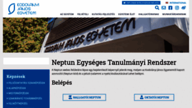 What Neptun.kodolanyi.hu website looked like in 2020 (3 years ago)