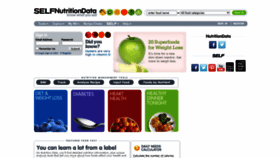 What Nutritiondata.com website looked like in 2020 (3 years ago)