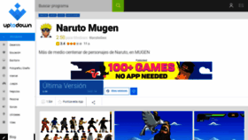 What Naruto-mugen.uptodown.com website looked like in 2020 (3 years ago)