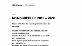 What Nba-schedule.com website looked like in 2020 (3 years ago)