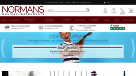 What Normans.co.uk website looked like in 2020 (3 years ago)
