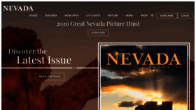 What Nevadamagazine.com website looked like in 2020 (3 years ago)