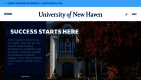 What Newhaven.edu website looked like in 2020 (3 years ago)