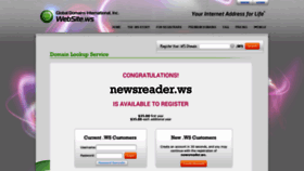 What Newsreader.ws website looked like in 2020 (3 years ago)