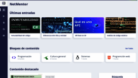 What Netmentor.es website looked like in 2020 (3 years ago)