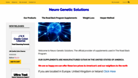 What Neurogeneticsolutions.com website looked like in 2020 (3 years ago)