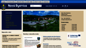 What Novabystrica.sk website looked like in 2020 (3 years ago)