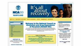 What Ncaddmaryland.org website looked like in 2020 (3 years ago)