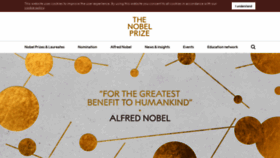 What Nobelprize.com website looked like in 2020 (3 years ago)