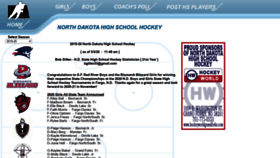 What Ndhighschoolhockey.com website looked like in 2020 (3 years ago)
