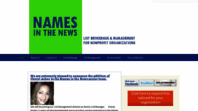 What Namesinthenews.com website looked like in 2020 (3 years ago)