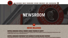What Newsroom.chipotle.com website looked like in 2020 (3 years ago)