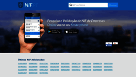 What Nif.pt website looked like in 2020 (3 years ago)