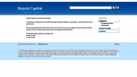 What Nyquistcapital.com website looked like in 2020 (3 years ago)