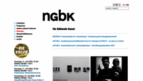 What Ngbk.de website looked like in 2020 (3 years ago)