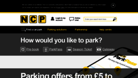 What Ncp.co.uk website looked like in 2020 (3 years ago)