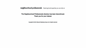 What Neighbourhoodprofessionals.co.uk website looked like in 2020 (3 years ago)