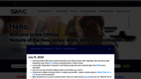 What Njmvc.gov website looked like in 2020 (3 years ago)