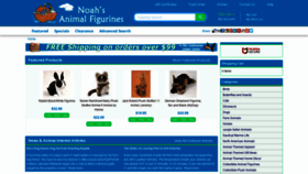 What Noahsanimalfigurines.com website looked like in 2020 (3 years ago)