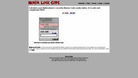 What Nokialockcode.com website looked like in 2020 (3 years ago)