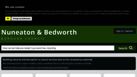 What Nuneatonandbedworth.gov.uk website looked like in 2020 (3 years ago)