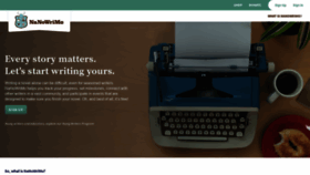 What Nanowrimo.com website looked like in 2020 (3 years ago)