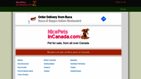 What Nicepetsincanada.com website looked like in 2020 (3 years ago)