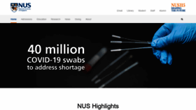 What Nus.sg website looked like in 2020 (3 years ago)